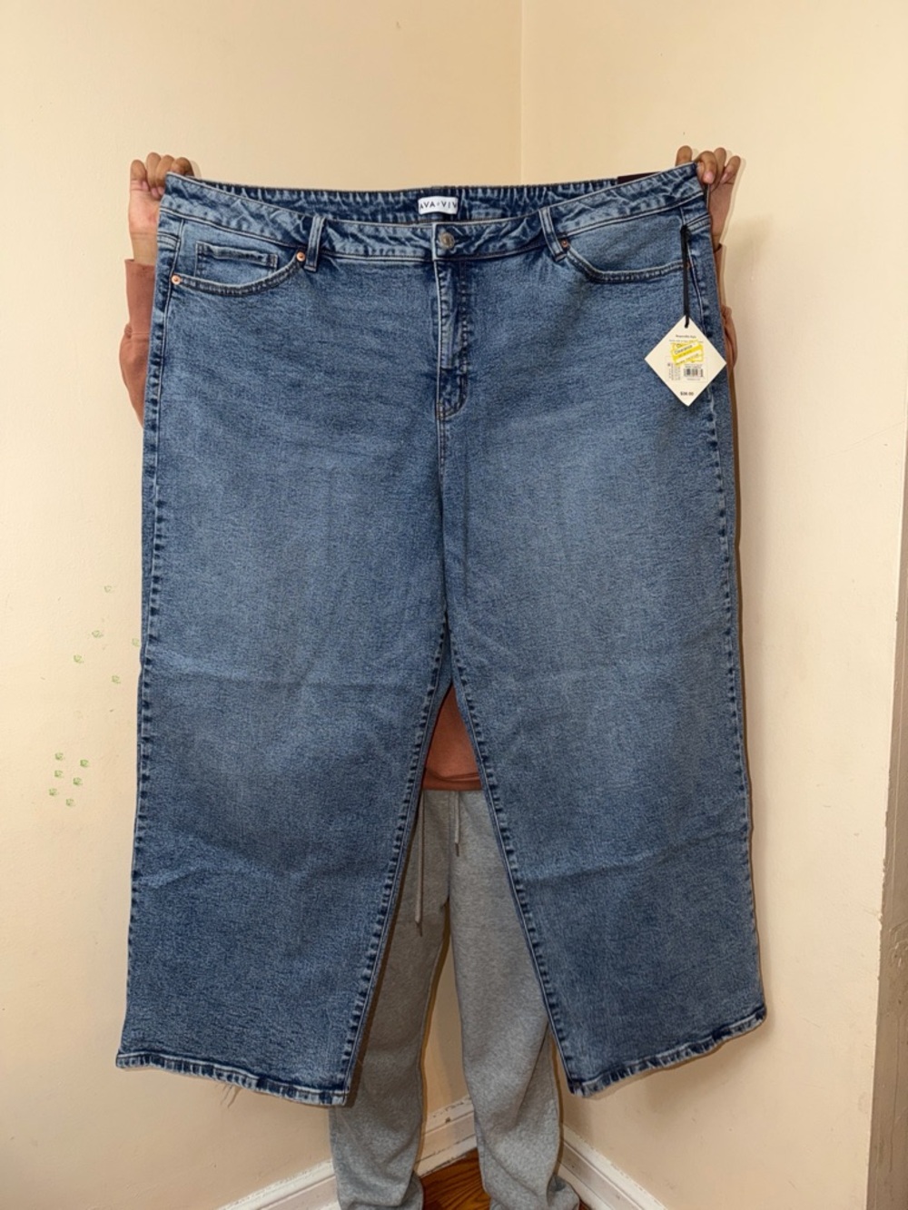 Ava & Viv High Rise Blue Wide Leg Jeans